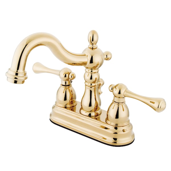 4" Centerset Bathroom Faucet, Polished Brass